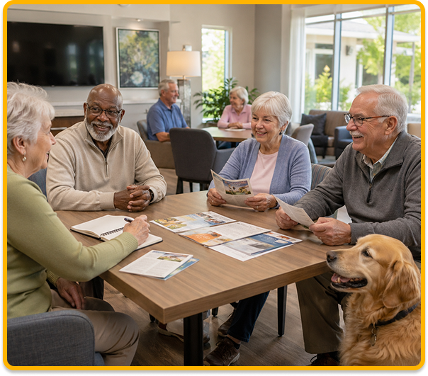 Community residents at a Lunch and Learn event